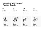 Animated Cat Doodle Icon Pack, an Outline Icon by Prosymbols (Thumbnail 2 of 4)