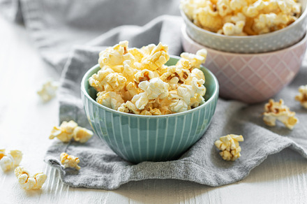 Tasty salted homemade popcorn, a Food & Drink Photo by Olena Rudo