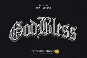 Classic GodBless Text Effect