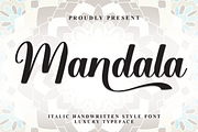 Mandala | Script Font, a Handwritten Font by Scratchones (Thumbnail 1 of 9)