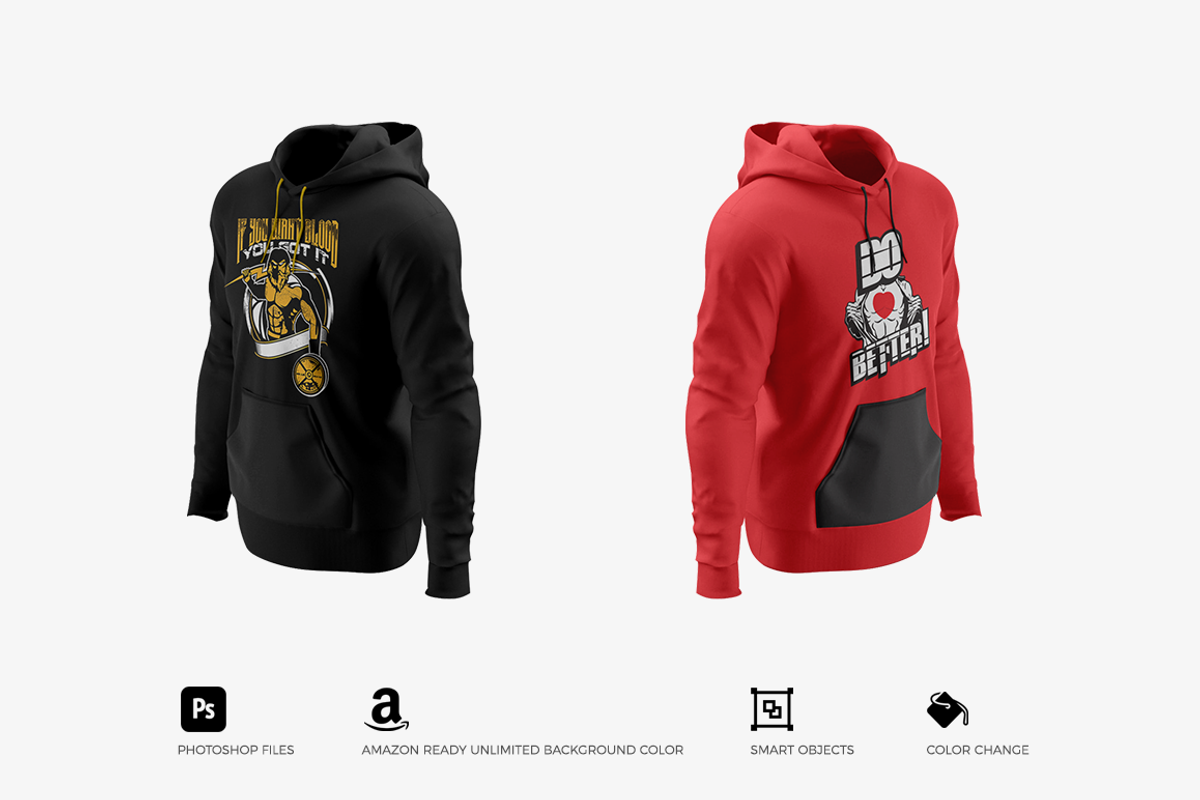 Men's Hoodie Mockups, a Hoody Mockup by Mock-up Store (Photo 4 of 7)