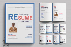 Professionals Resume Booklet Design, a Resume Template by MightyDesign