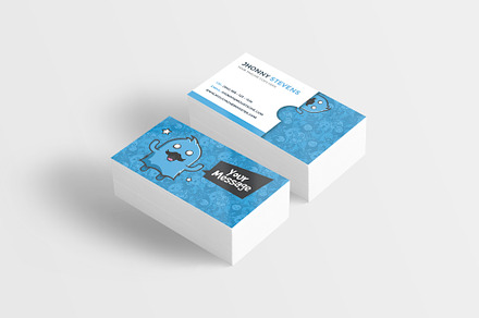 Moustache Monster Business Card, a Business Card Template by Odin_Design