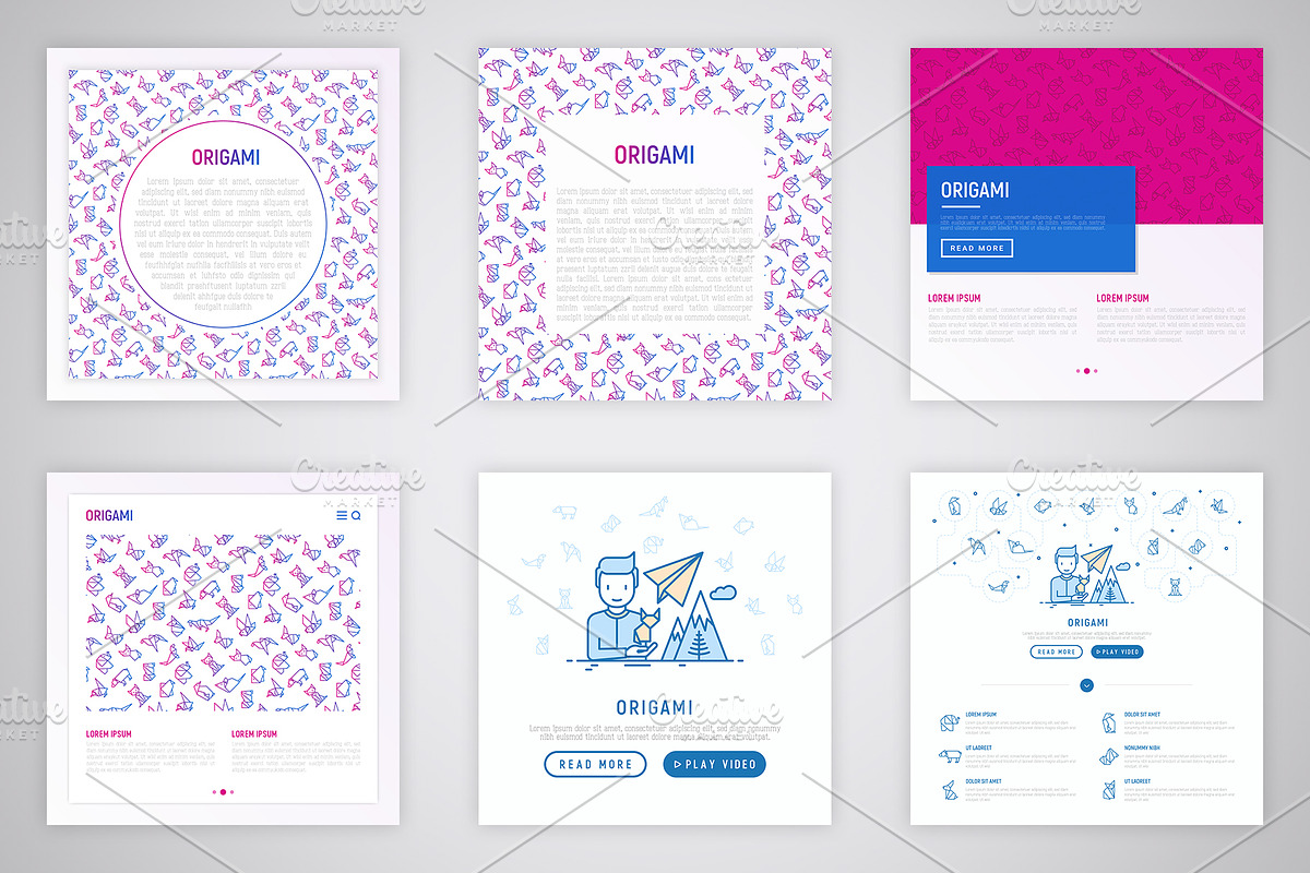 Origami Icons Set | 30 Templates, an Outline Icon by Alex Blogoodf (Photo 9 of 10)
