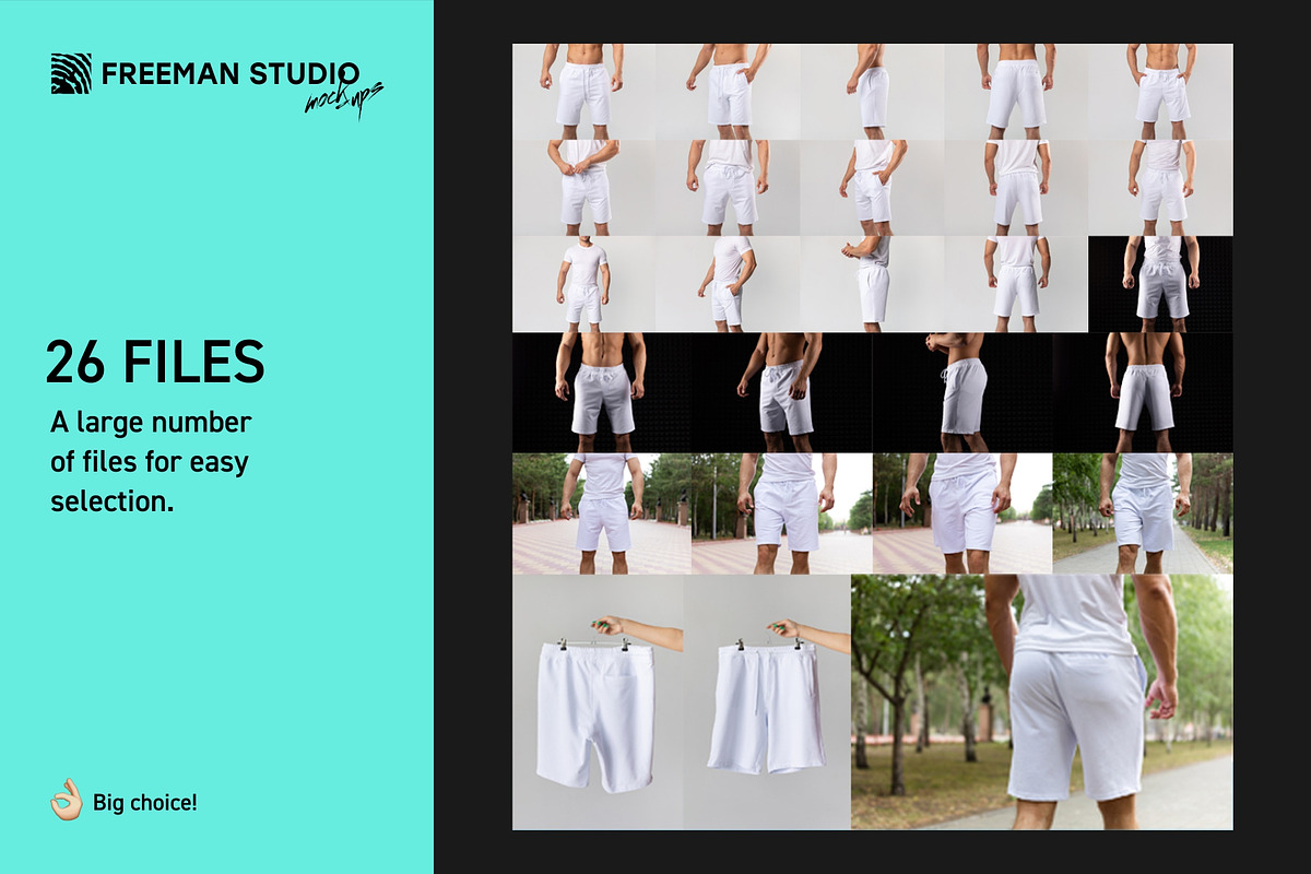Shorts Mock-Up Set, a Bottom Mockup by Freeman Studio