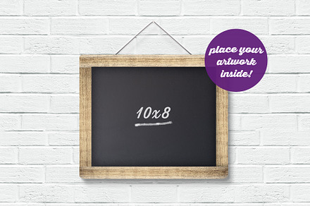 Framed Chalkboard Mockup