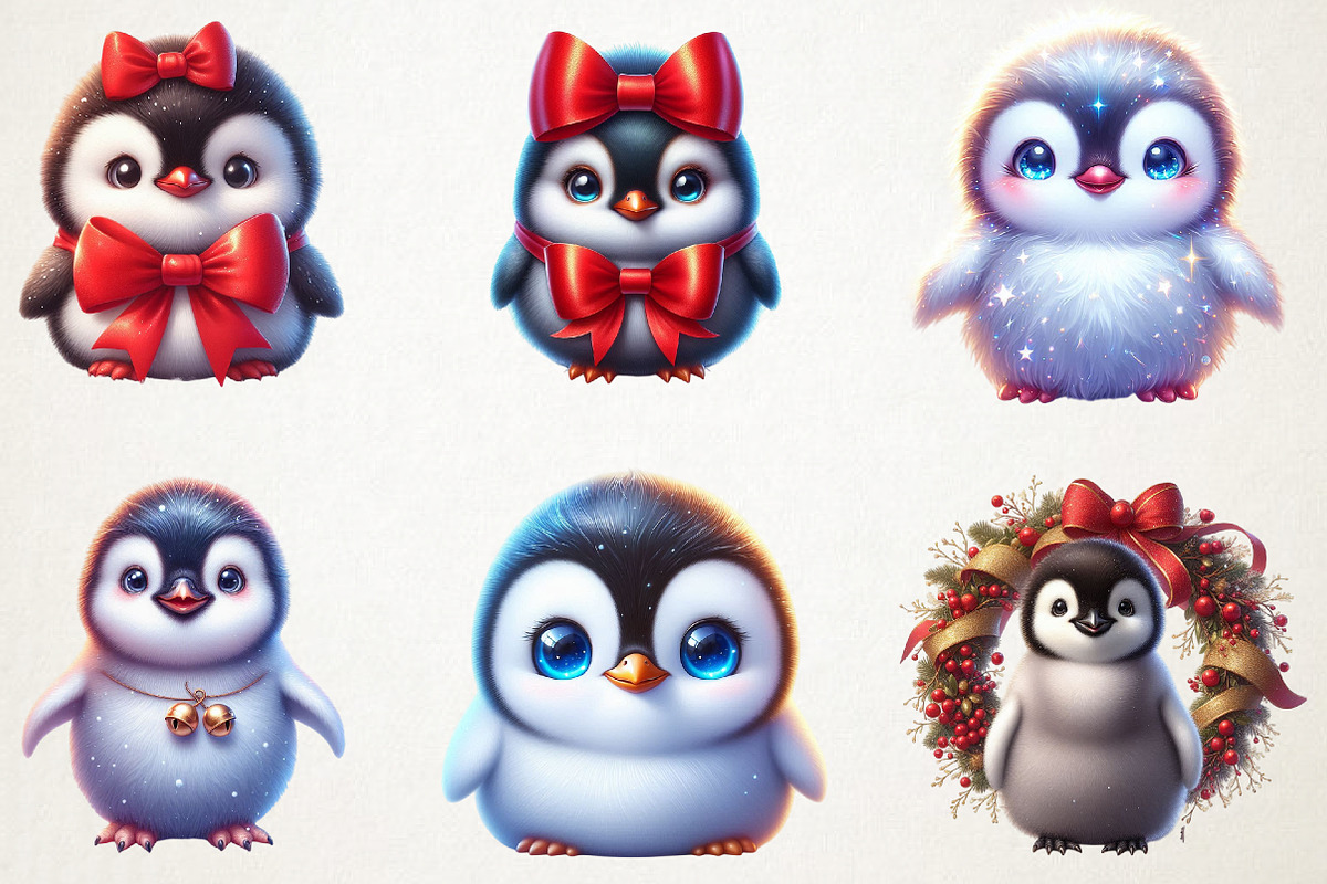 Cute Christmas Baby Penguin Sublimat, an Illustration by RobertsArt (Photo 4 of 5)