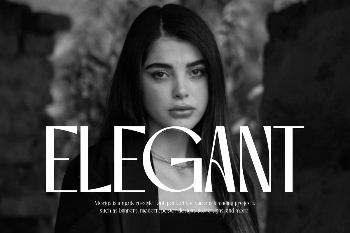 Morigs - Modern Elegant Font, a Sans Serif Font by Iqsiart Studio (Photo 3 of 13)