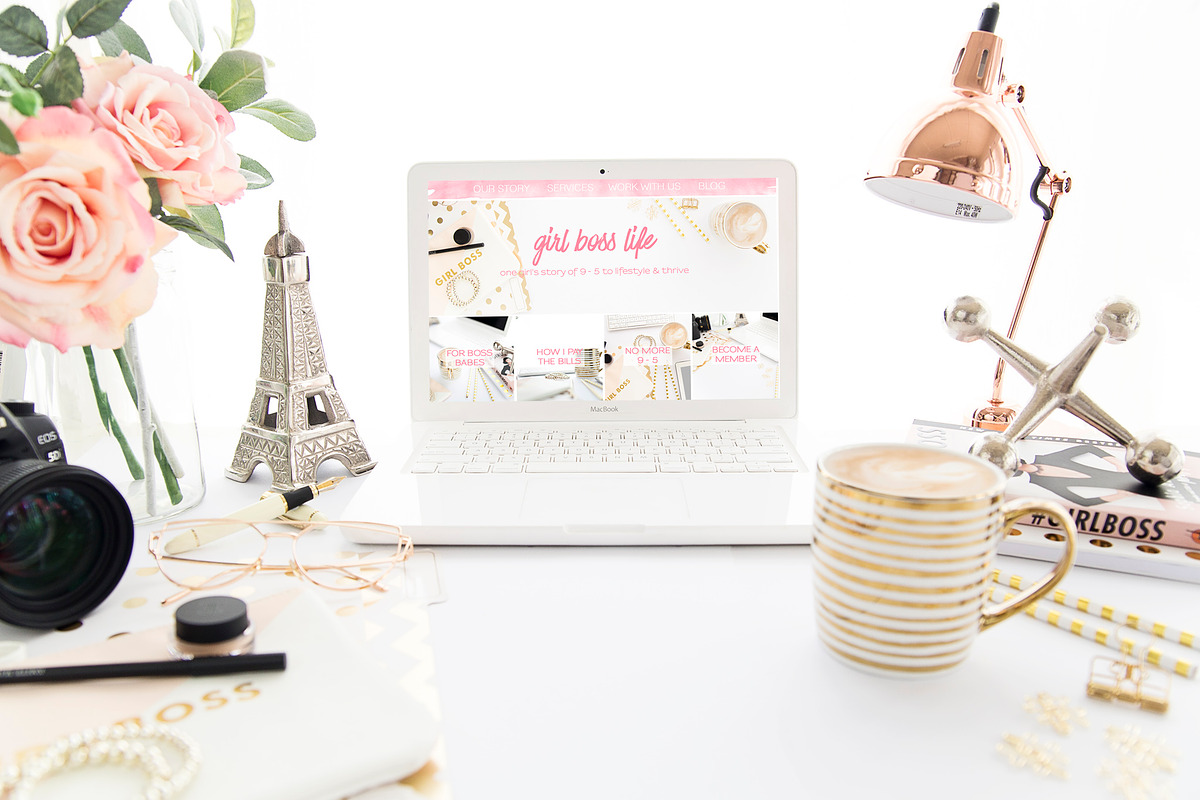 Pale Pink & Gold Feminine Desktops, a Business Photo by OhTilly (Photo 4 of 4)