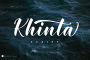 Khinta Script, a Script Font by FadeLine Studio (Thumbnail 1 of 6)