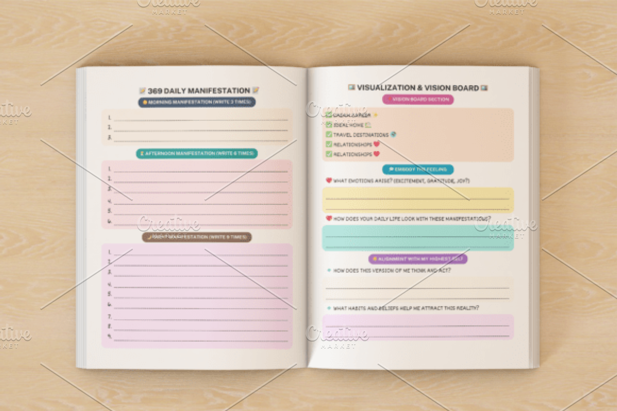 369 Manifestation Journal, a Design Template by Ink Gallery (Photo 3 of 4)