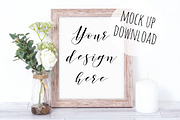 Rustic Frame Mockup Photo Bundle, a Print Template by Pixomize (Thumbnail 5 of 9)