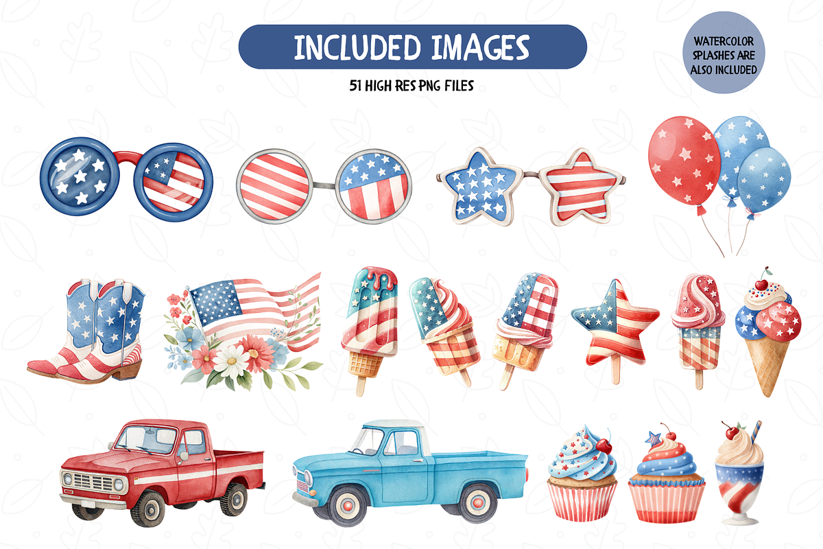 4th Of July Clipart Bundle, a Seasonal Illustration by TatiMockup (Photo 3 of 6)