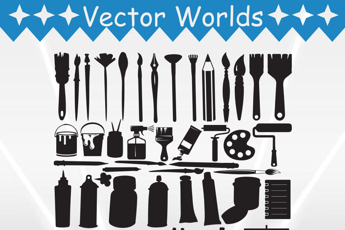 Various Art tools Svg, Tools Svg, an Object Graphic by VectorWorlds (Photo 2 of 3)