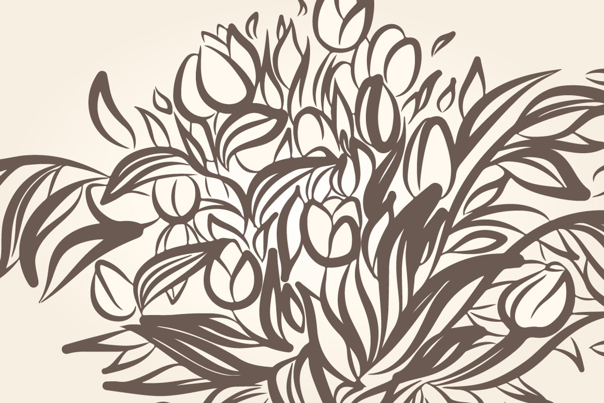 Vintage GARDEN for coloring pages, a Decorative Illustration by ekaart (Photo 10 of 10)