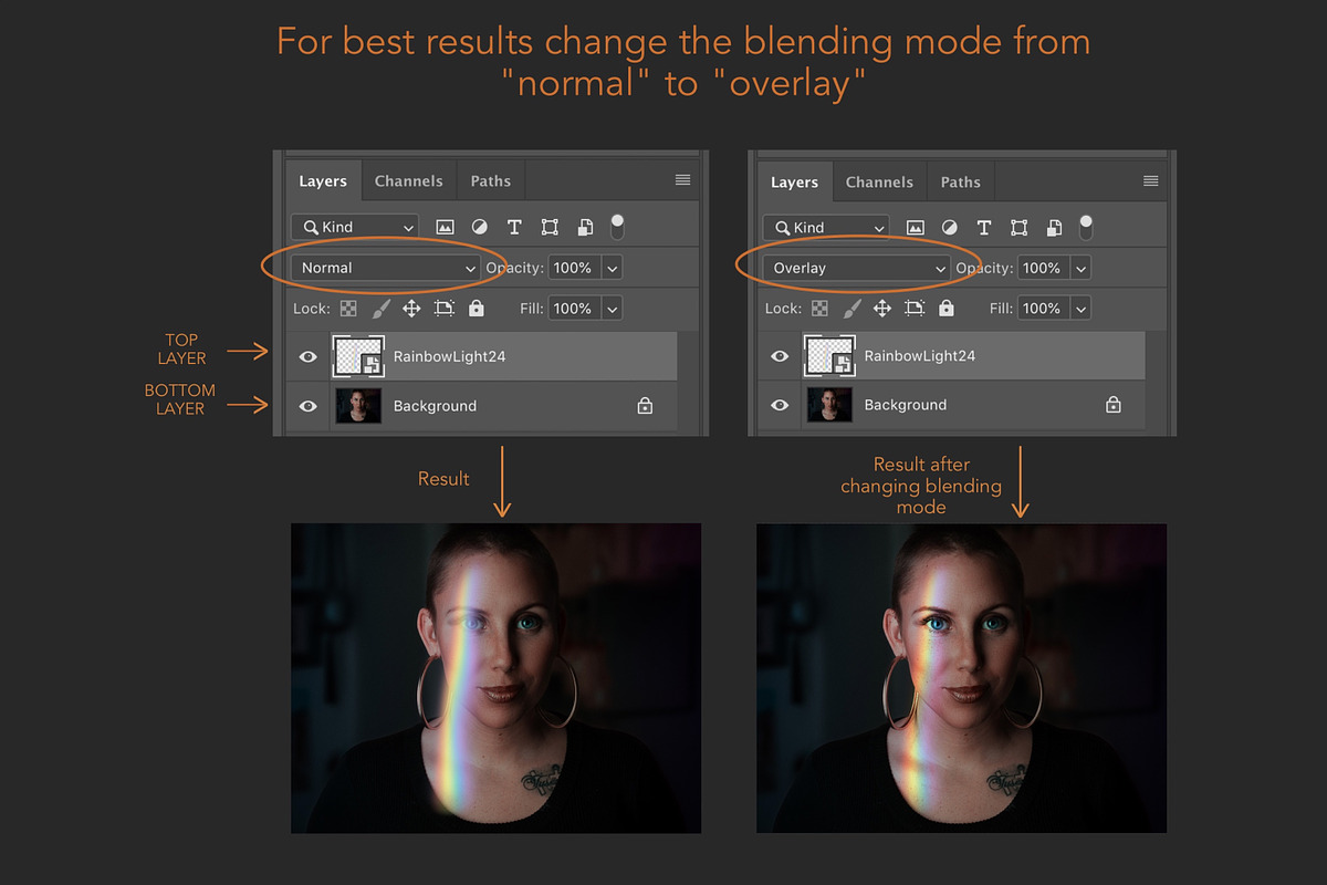 Rainbow light leak overlays, a Layer Style Add-On by Paper Farms (Photo 5 of 5)