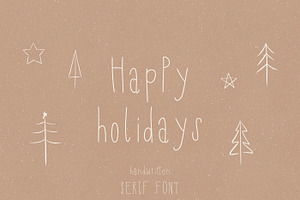 The Xmas Font / handwritten serif, a Sans Serif Font by KruthDesign
