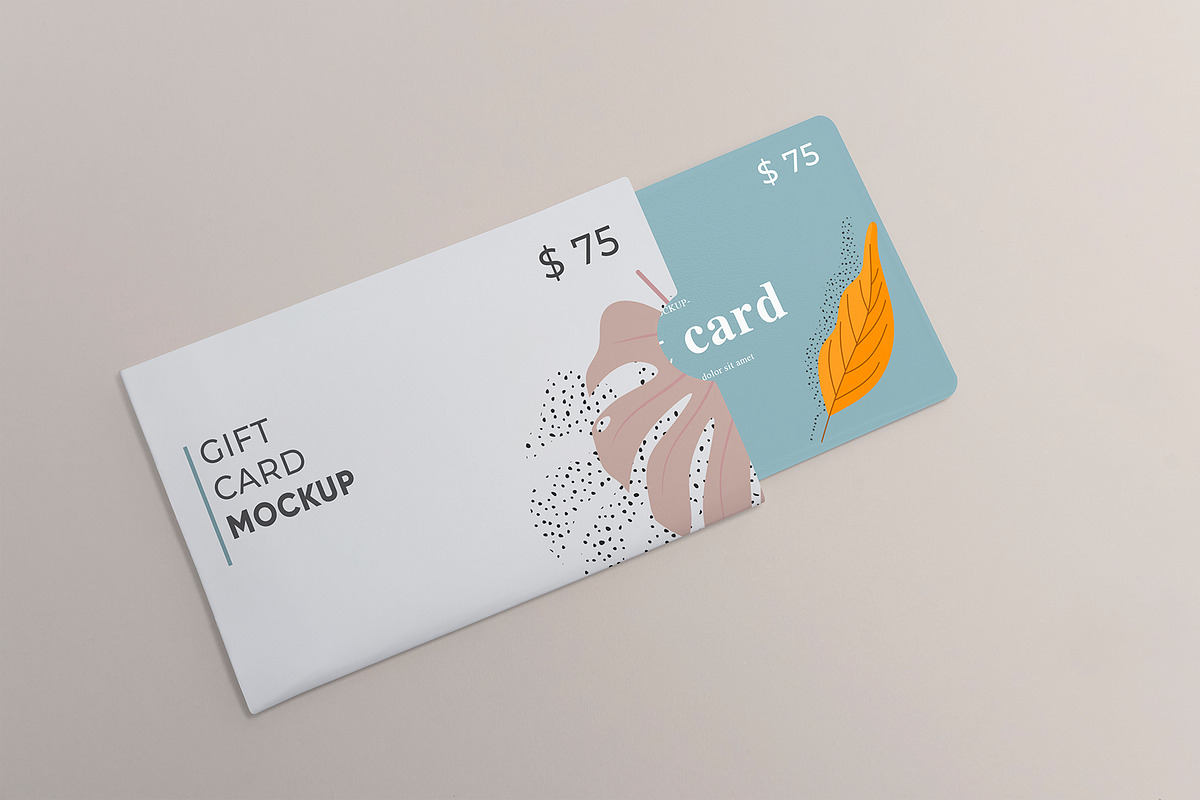 Gift Card Mockup, a Packaging Mockup by Graphicnugget (Photo 2 of 9)