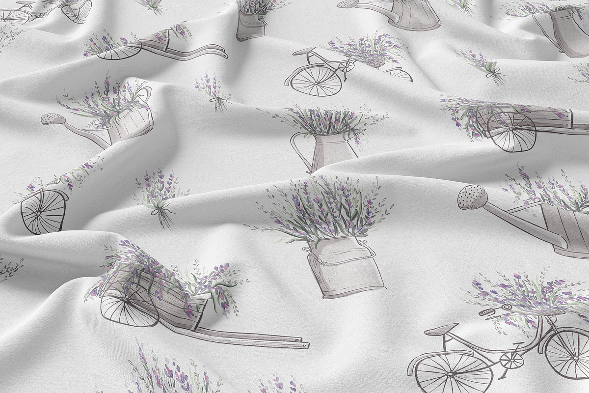 Watercolor Lavender Pattern, a Pattern Graphic by Lady Bruniere Design (Photo 9 of 14)