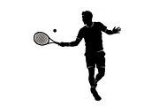 A dynamic Tennis Player Silhouettes, an Illustration by Amazin_art (Thumbnail 19 of 31)