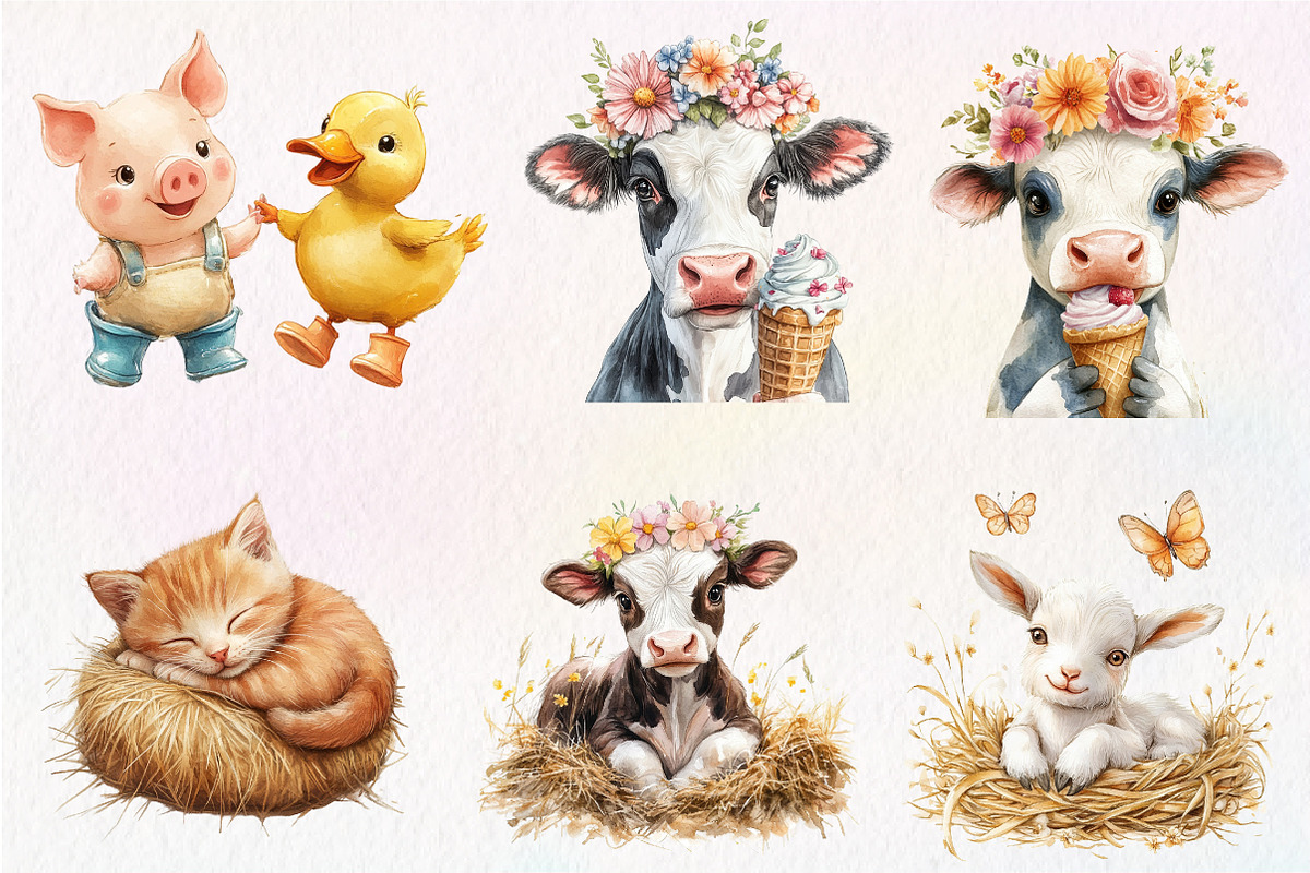 Cute on the Farm on the Animals, an Illustration by CreationArt (Photo 2 of 5)