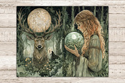 Forest Witch Junk Journal Kit, a Person Illustration by GlamArtZhanna (Thumbnail 9 of 10)