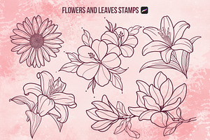 Floral Procreate Stamps For Tattoo