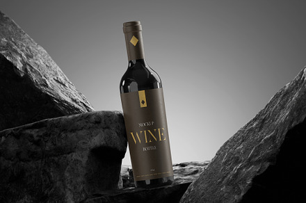 Wine Bottle Mockup, a Packaging Mockup by baim_std