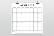 2027 Square Serif 12x12 Calendar, a Stationery Template by Running With Foxes (Thumbnail 2 of 5)