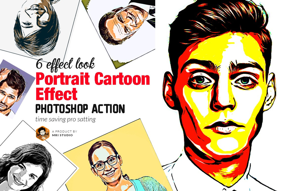 Portrait Cartoon Effect Action preview 2
