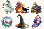 Old Vintage Halloween Night Clipart, an Illustration by DreamCafeArt (Thumbnail 4 of 5)