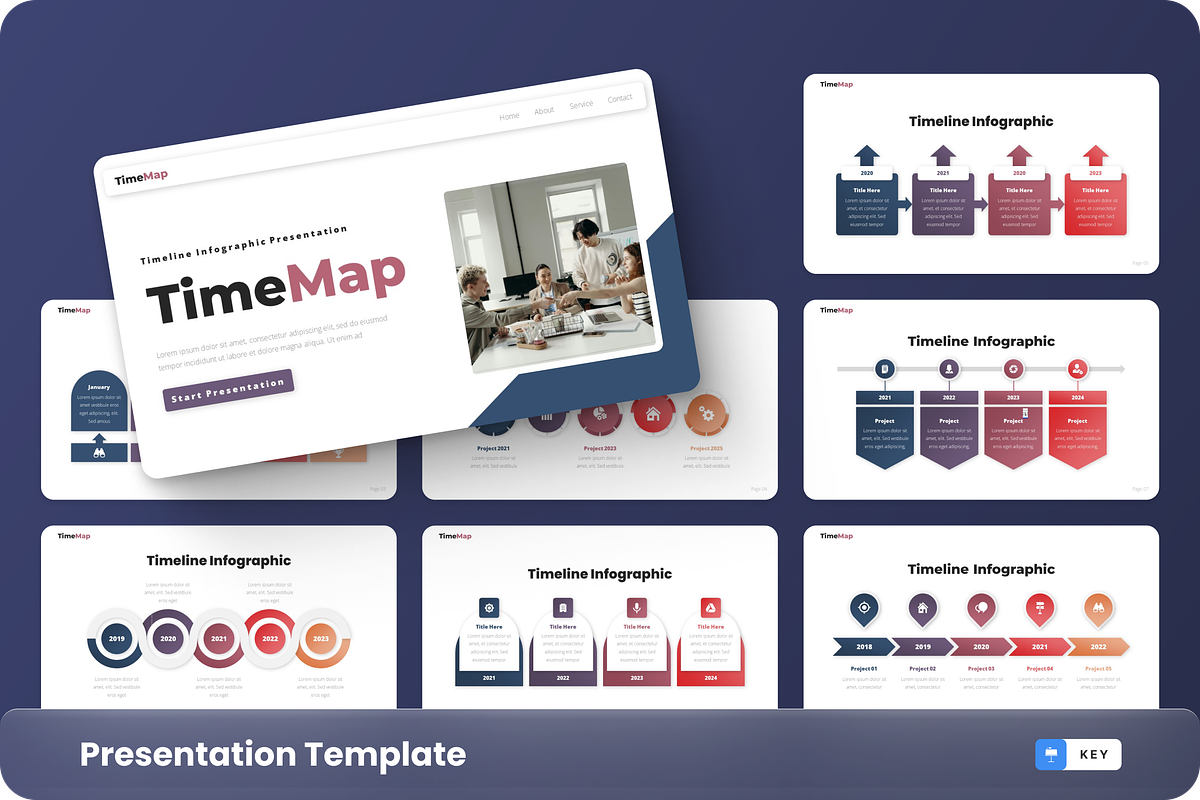TimeMap - Timeline Infographic, a Presentation Template by GraphauseProject (Photo 1 of 6)
