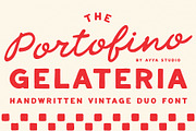 Portofino Gelateria Vintage Font Duo, a Script Font by Ayya Studio (Thumbnail 1 of 12)