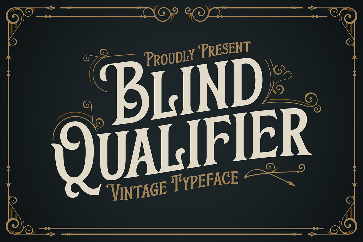 Blind Qualifier - Vintage Typeface, a Font by Almarkhatype (Photo 1 of 10)