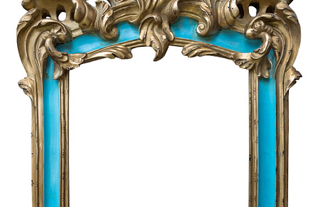 Antique golden turquoise  frame