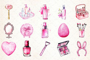 Pink Cosmetic and Fashion Clipart PN, an Illustration by Libby Wishes (Thumbnail 2 of 4)