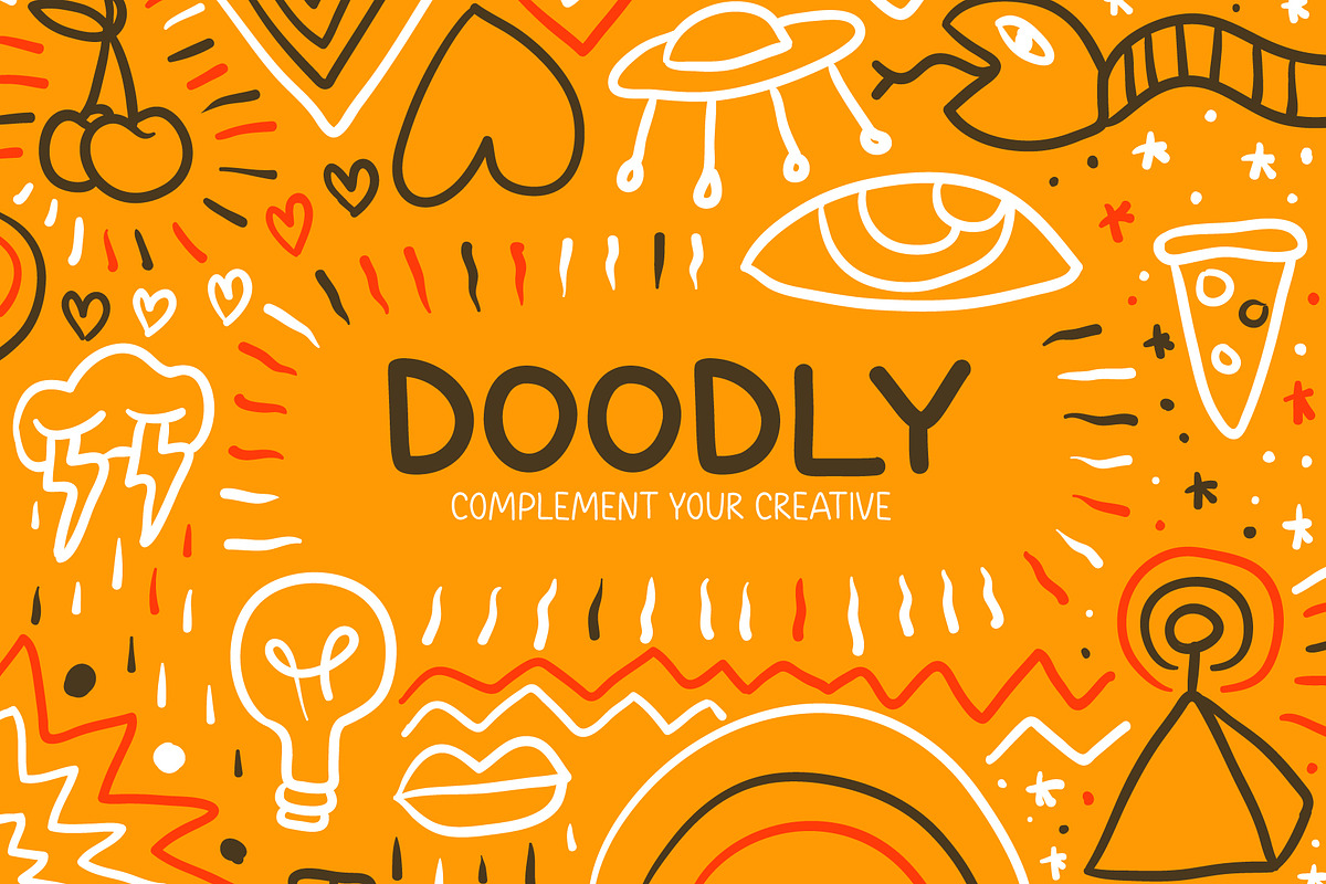Doodly. Handwritten font family preview 7
