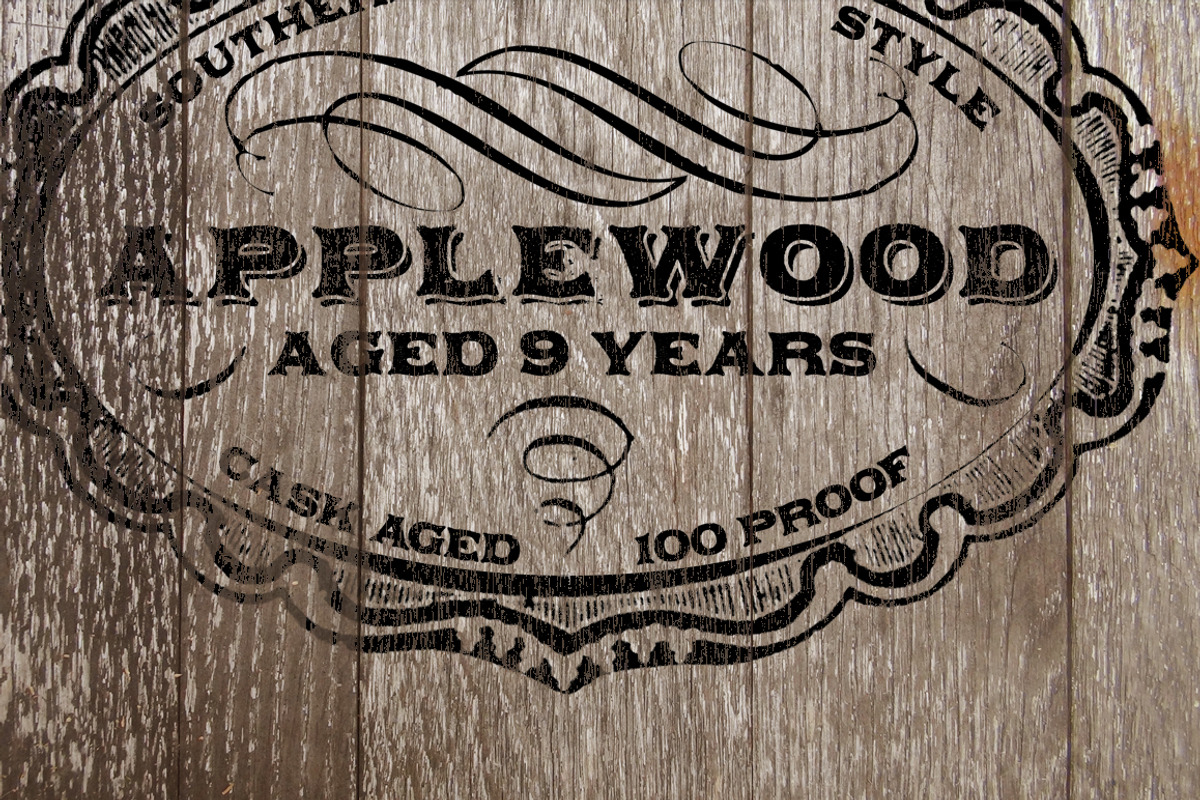 Applewood Shadow font preview 4