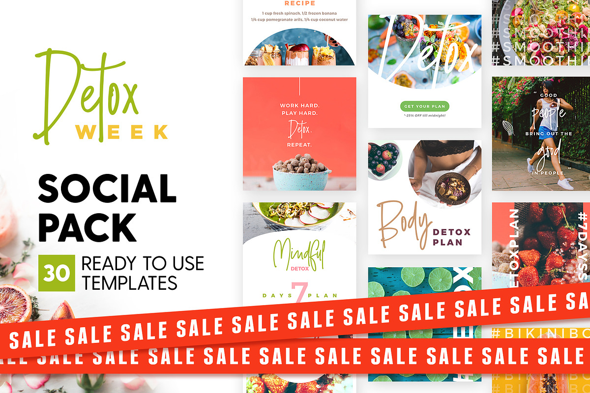 SALE 2in1 Detox Week Edition, a Social Media Template by The Wedding Shop (Photo 8 of 13)