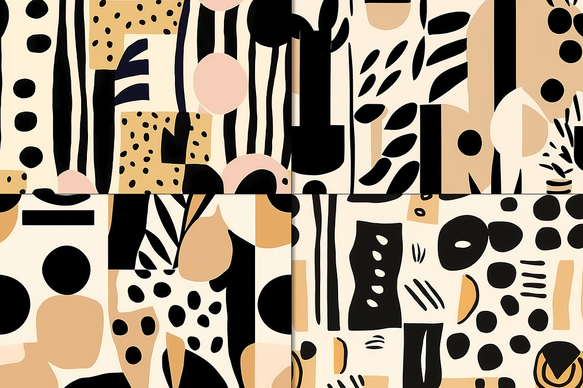 20 Seamless Matisse-style Patterns, a Pattern Graphic by Nordic Design (Photo 4 of 9)