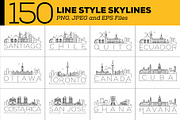 150 - Linear Style City Skylines, an Outline Icon by Kursat Unsal (Thumbnail 13 of 18)