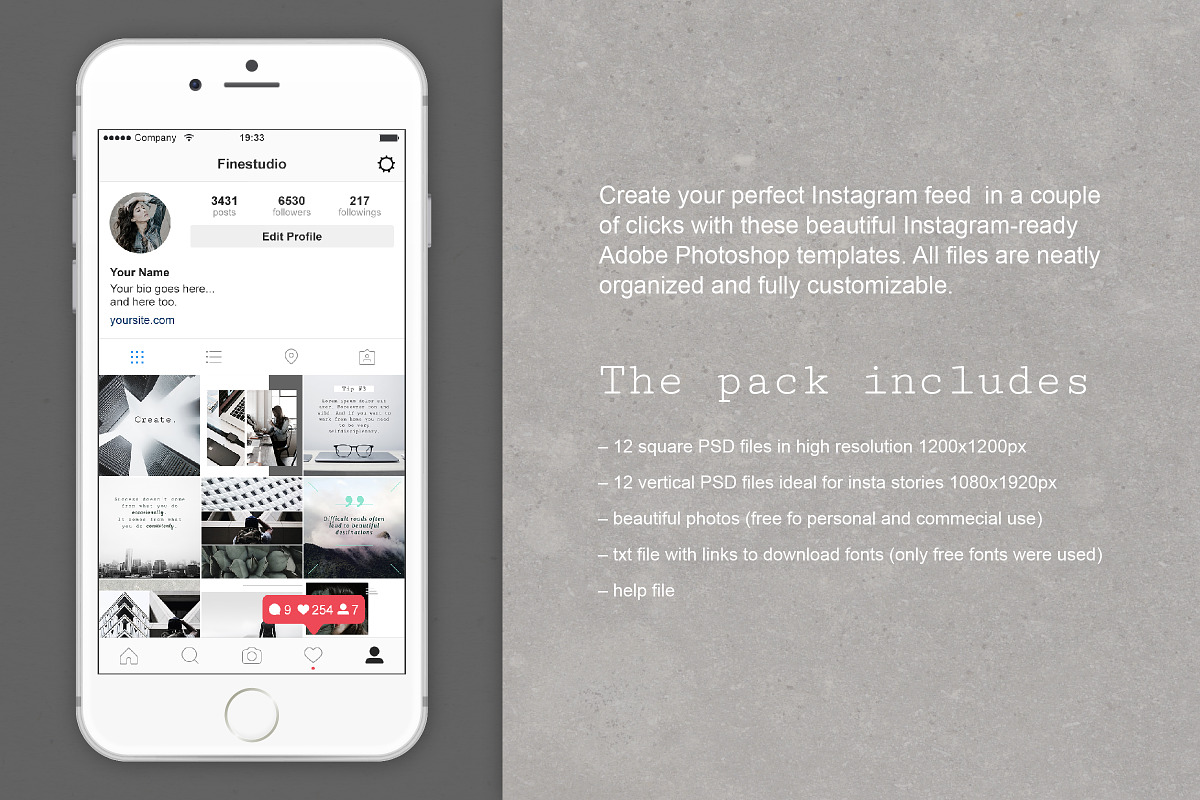 Steve|Instagram templates + stories, a Social Media Template by Nassiie (Photo 2 of 6)