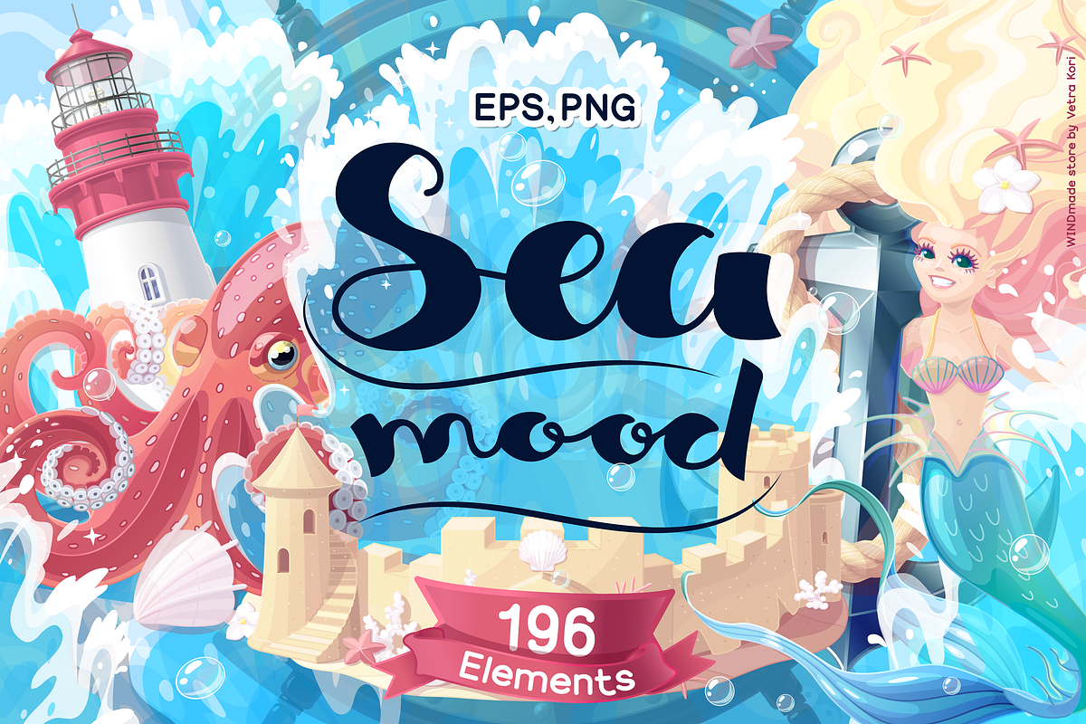 vector SET Sea mood, an Animal Illustration by WINDmade (Photo 1 of 6)