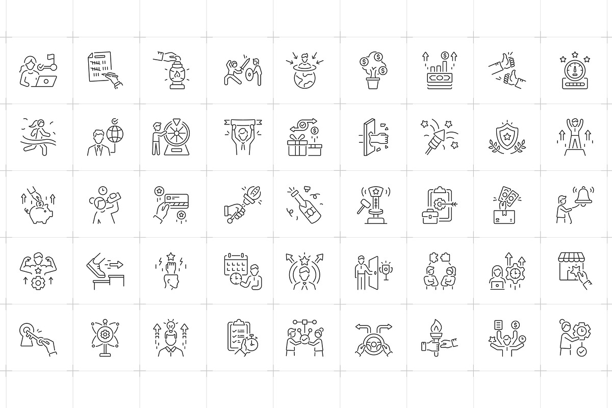 Milestone and Goals Icon Set, an Outline Icon by Prosymbols (Photo 5 of 5)