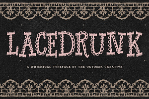 Lacedrunk Lace Pattern Font, a Slab Serif Font by The October Creative