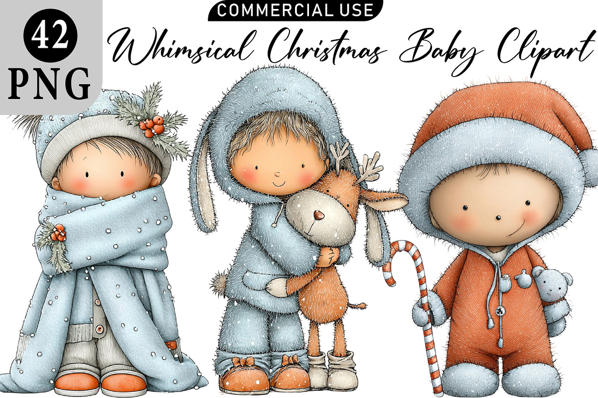 Christmas Baby Clipart, an Illustration by Daily.Designs (Photo 1 of 5)