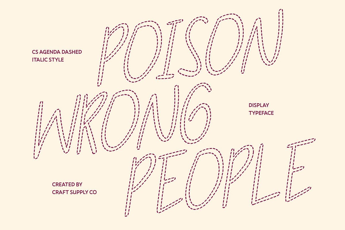 CS Agenda Dashed, a Handwritten Font by Craft Supply Co. (Photo 6 of 8)