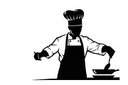 High-quality chef cooking silhouette, an Illustration by Amazin_art (Thumbnail 6 of 31)