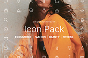 Fashion, Beauty, Fitness Icon Pack, an Outline Icon by The Design Resource Shop (Thumbnail 1 of 4)