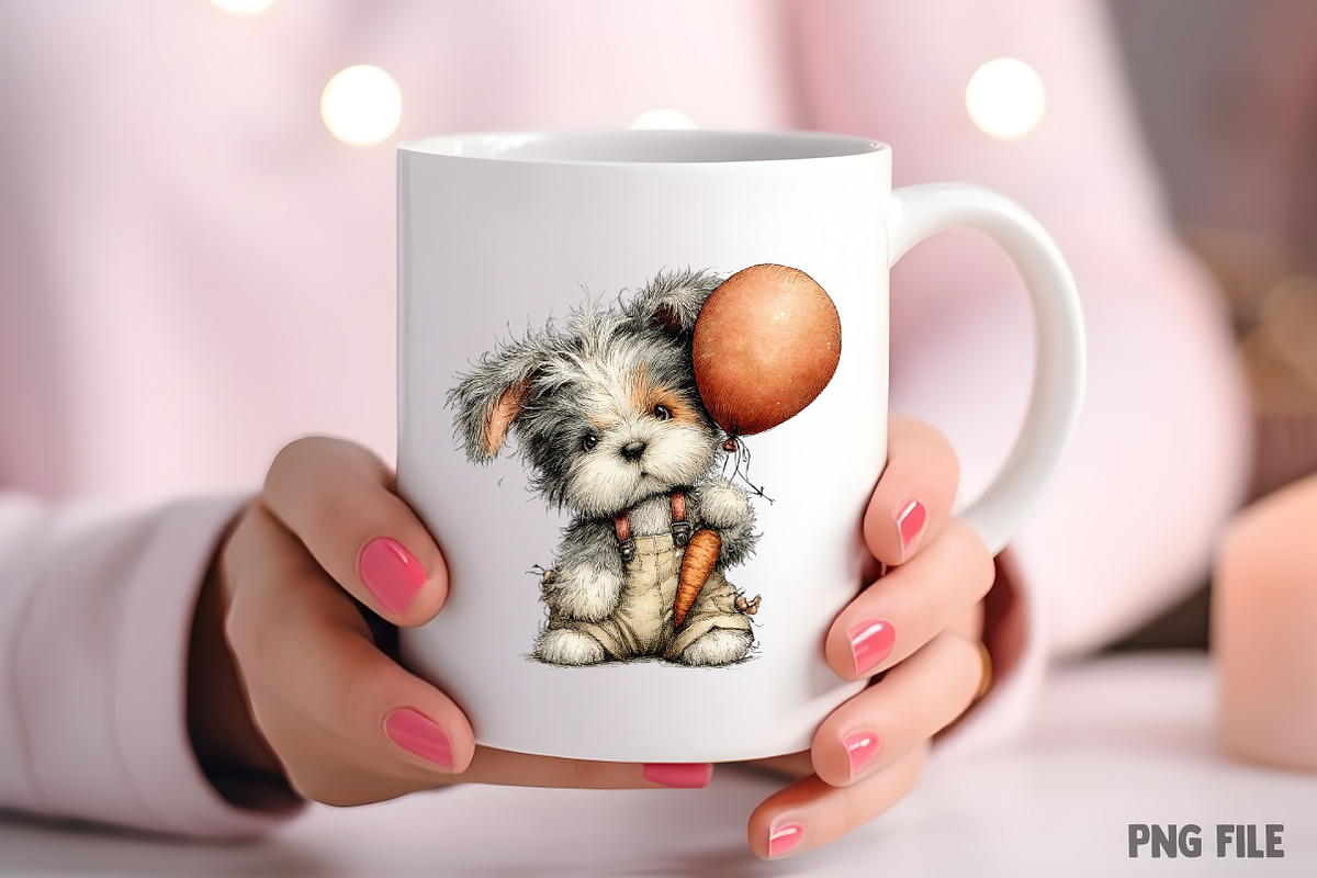Whimsical Funny Easter Dog Clipart, an Illustration by Craft Nest (Photo 7 of 11)